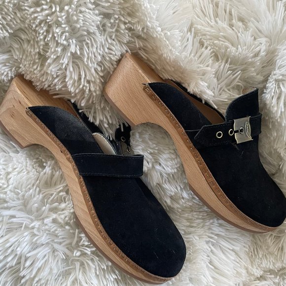 Dr. Scholl's Original Collection Black Suede Clogs - Picture 4 of 12